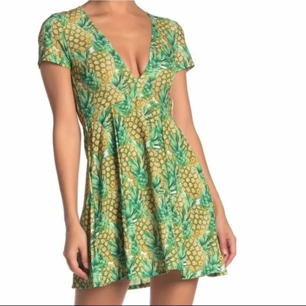 SHOW ME YOUR MUMU Ibiza Pineapple Mini Dress XS - Picture 7 of 8